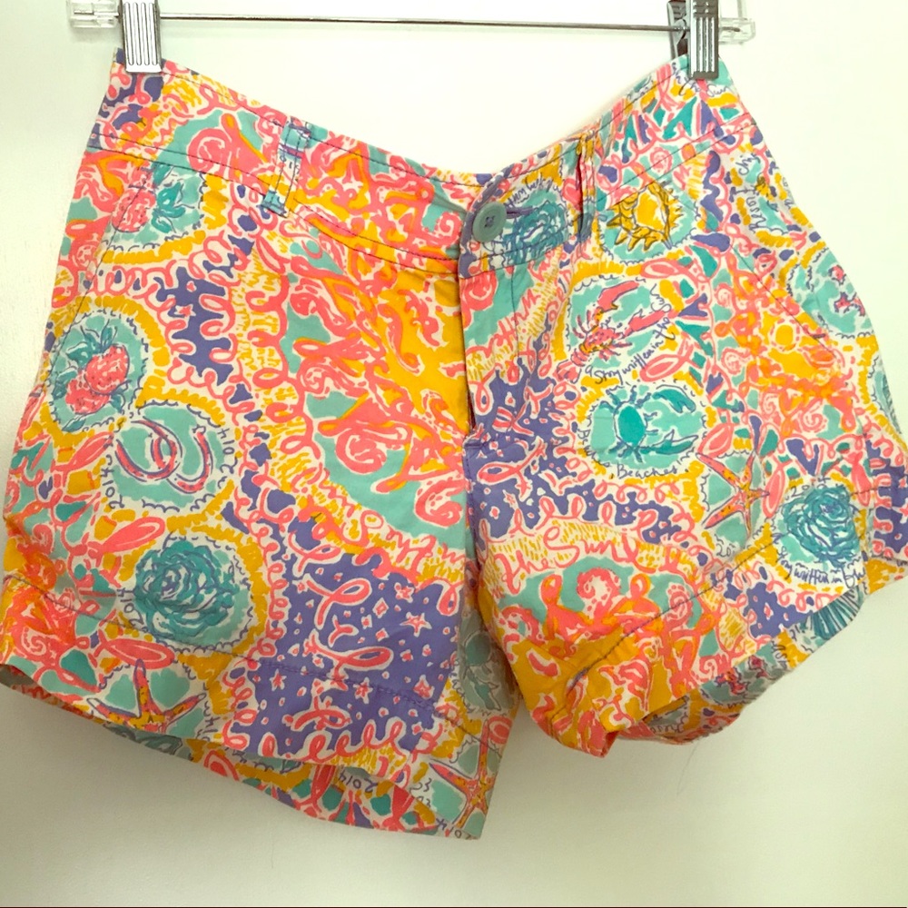 Lilly Pulitzer Callahan short size 2 yellow & pink